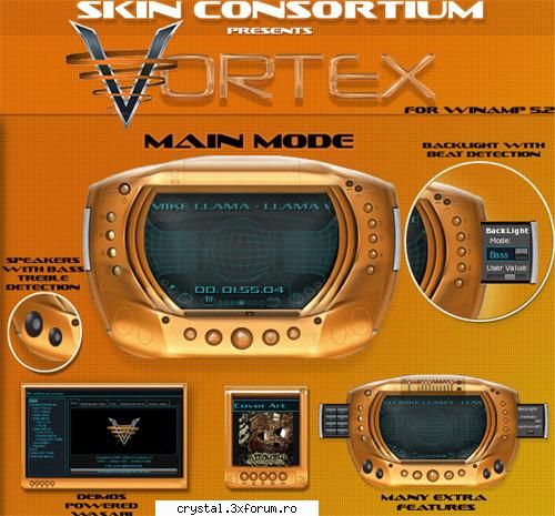 Winamp Skins - 3.Vortex V.1 Skin Download Here - Winamp
